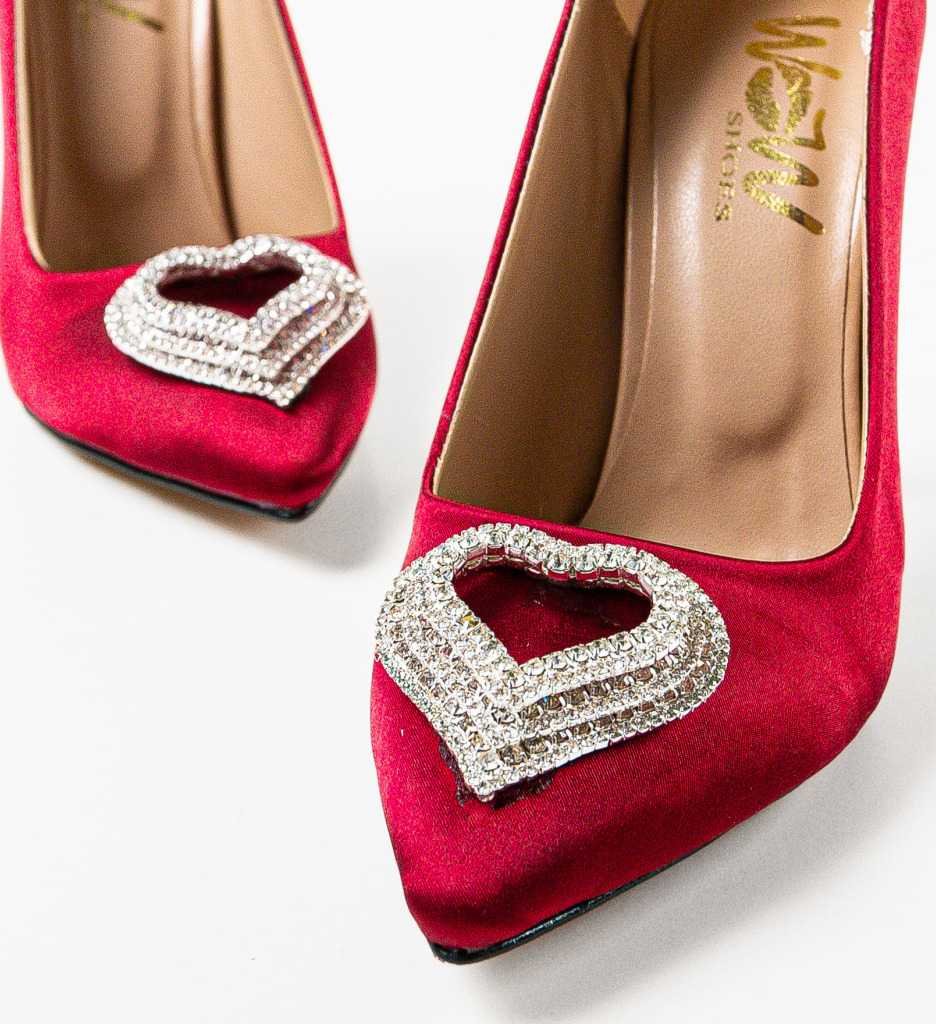 Pantofi cu Toc Myhear Grena - Eleganță Asigurată - imagine 5