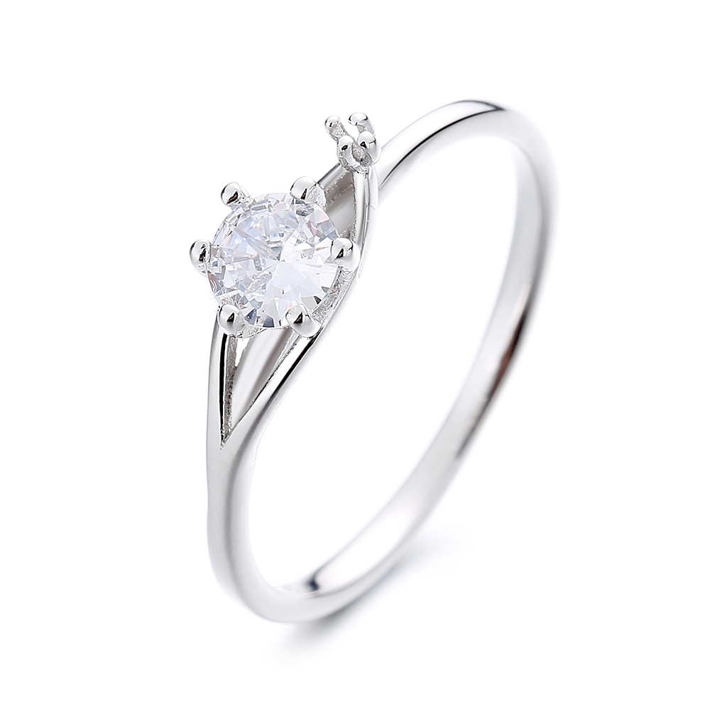 Inel Argint 925 Haifeng cu Zirconiu Placat Rodiu