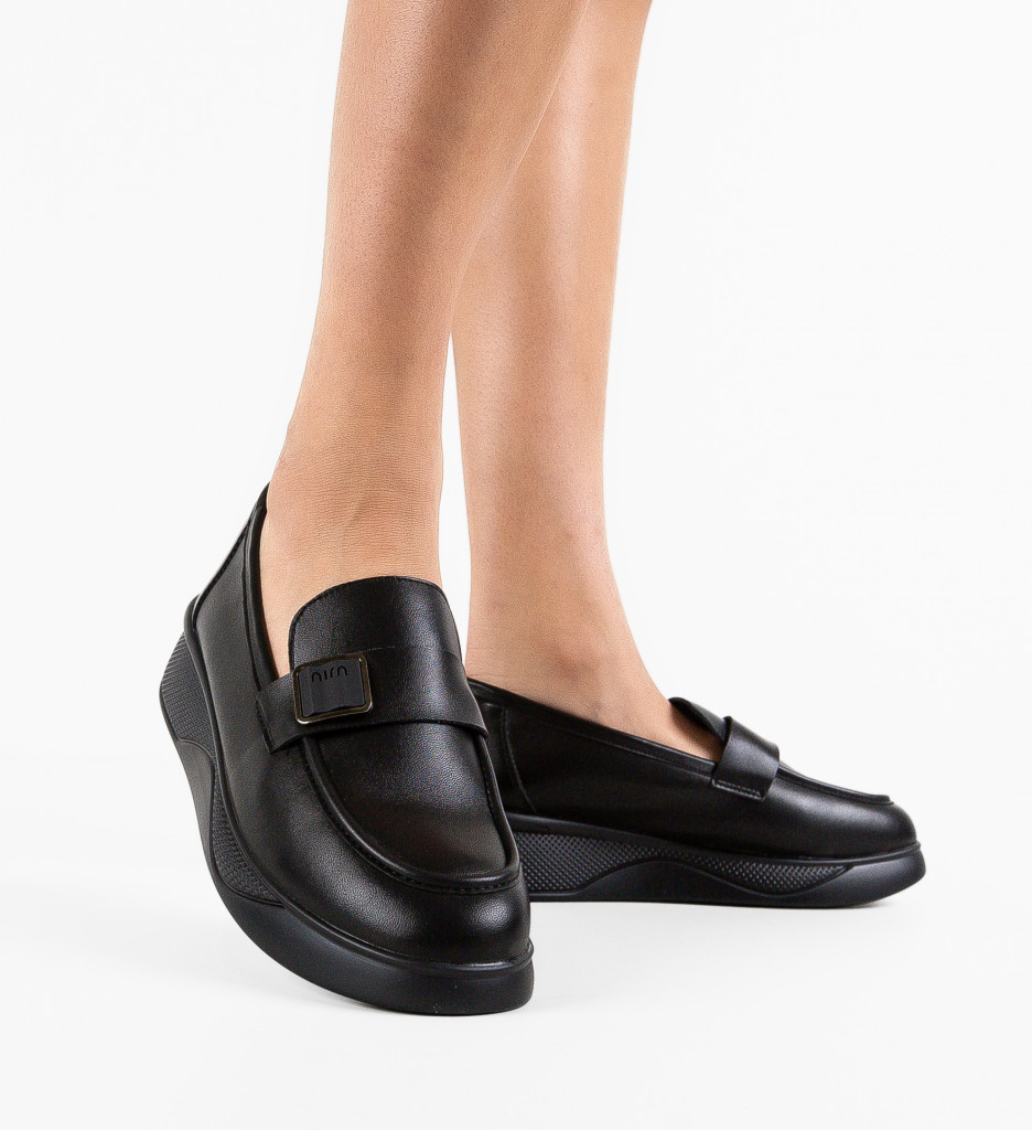 Pantofi Casual Dama Catlyn Negri Confort - imagine 3