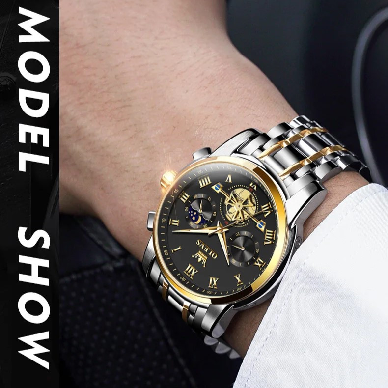 Olevs CS1567 - Ceas Elegant Bicolor - imagine 2