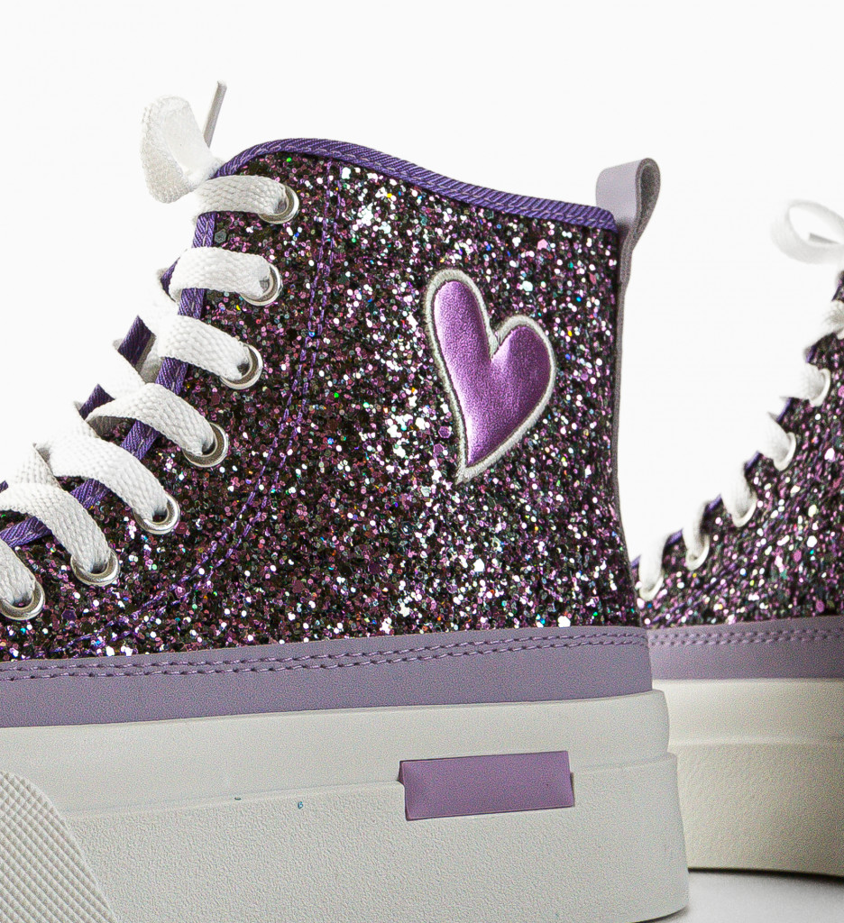 Sneakers Dama Cuore Mov | Stil și Confort - imagine 7