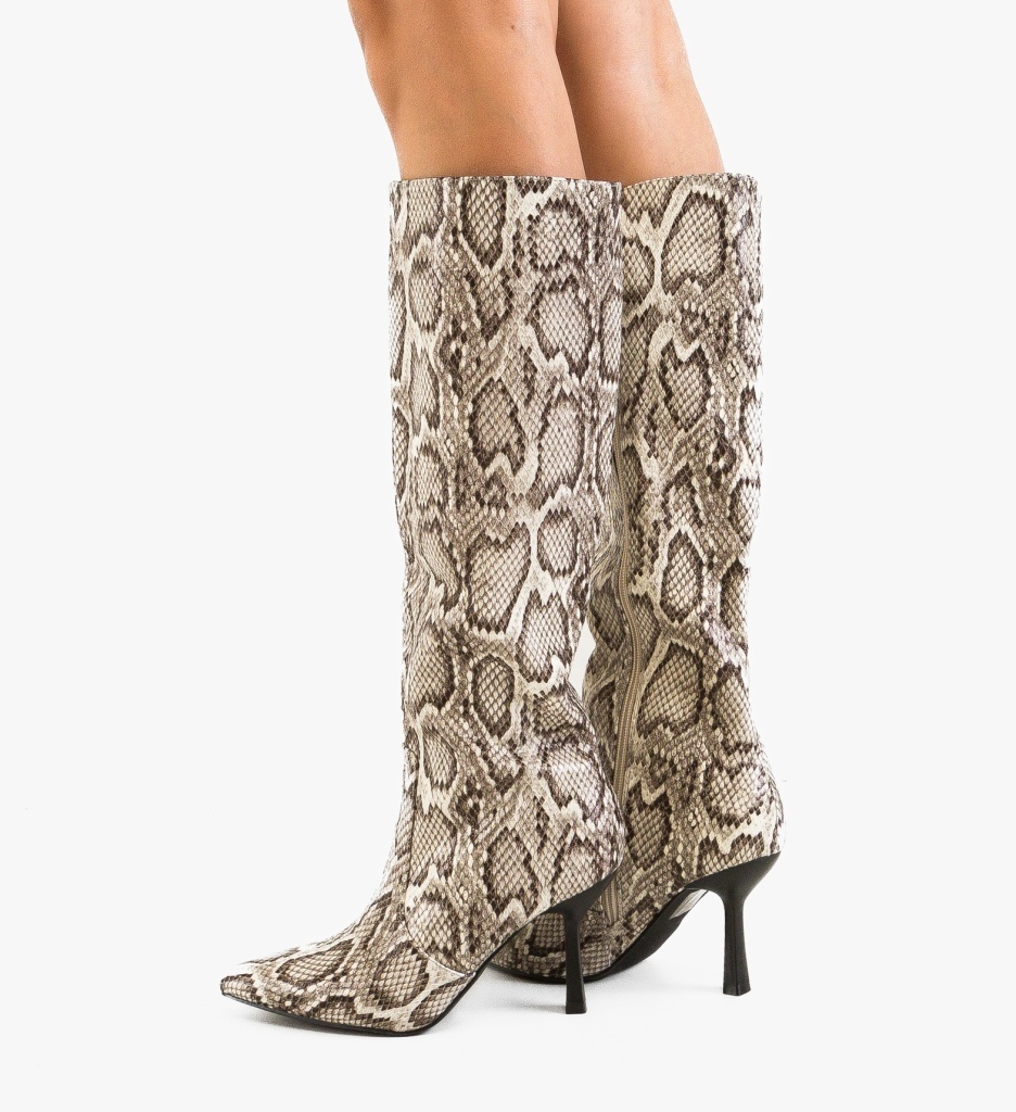 Cizme Snakke Print Depurtat | Stil Unic - imagine 3