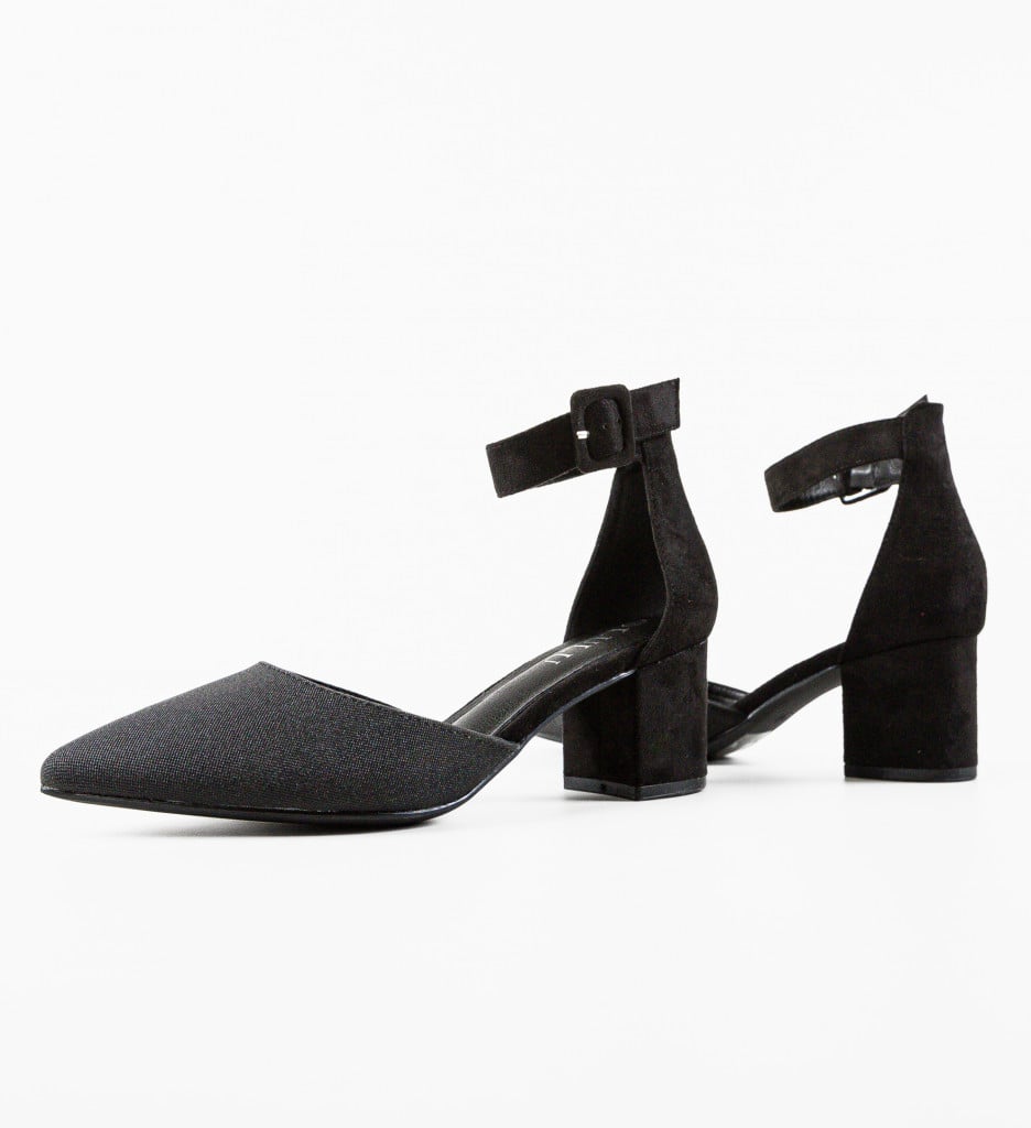 Pantofi Dama Arbeu Negri cu Toc Eleganți - imagine 10