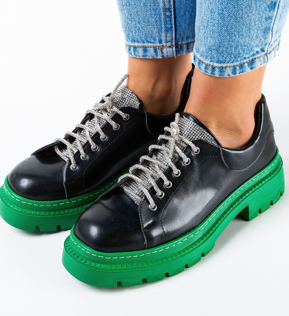 Pantofi Casual Dama Friday Negri - Confort & Stil - imagine 4