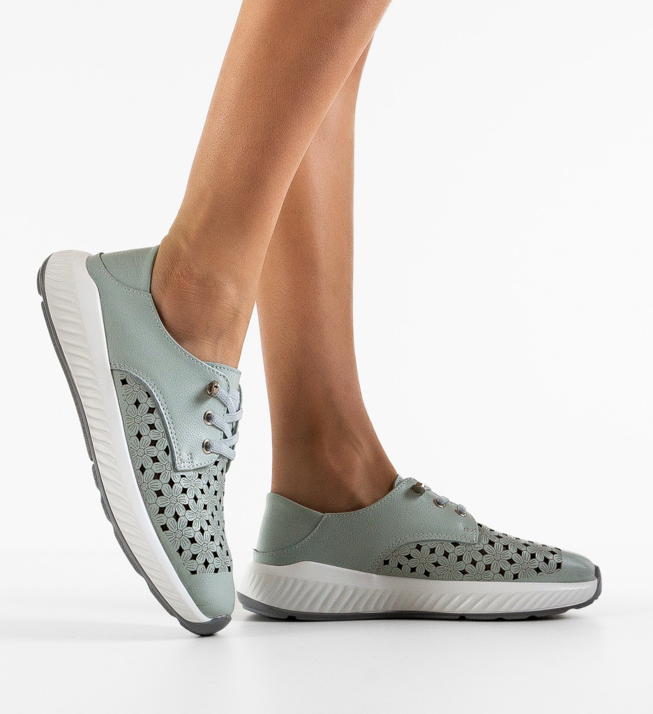 Pantofi Casual Radian Verzi - Confort și Stil - imagine 2