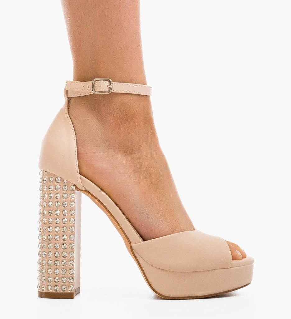 Sandale cu toc Avan Bej | Eleganță și Confort - imagine 6