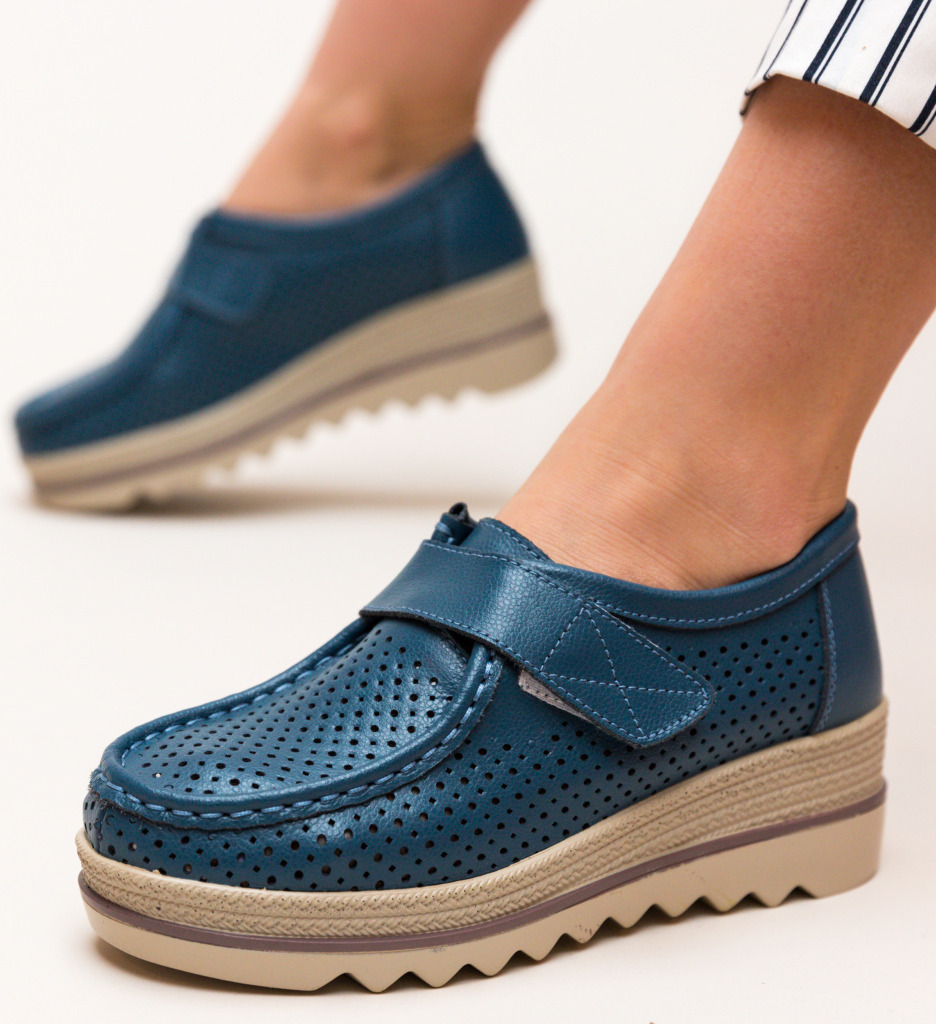 Pantofi Casual Histria Albastri - Confort și Stil
