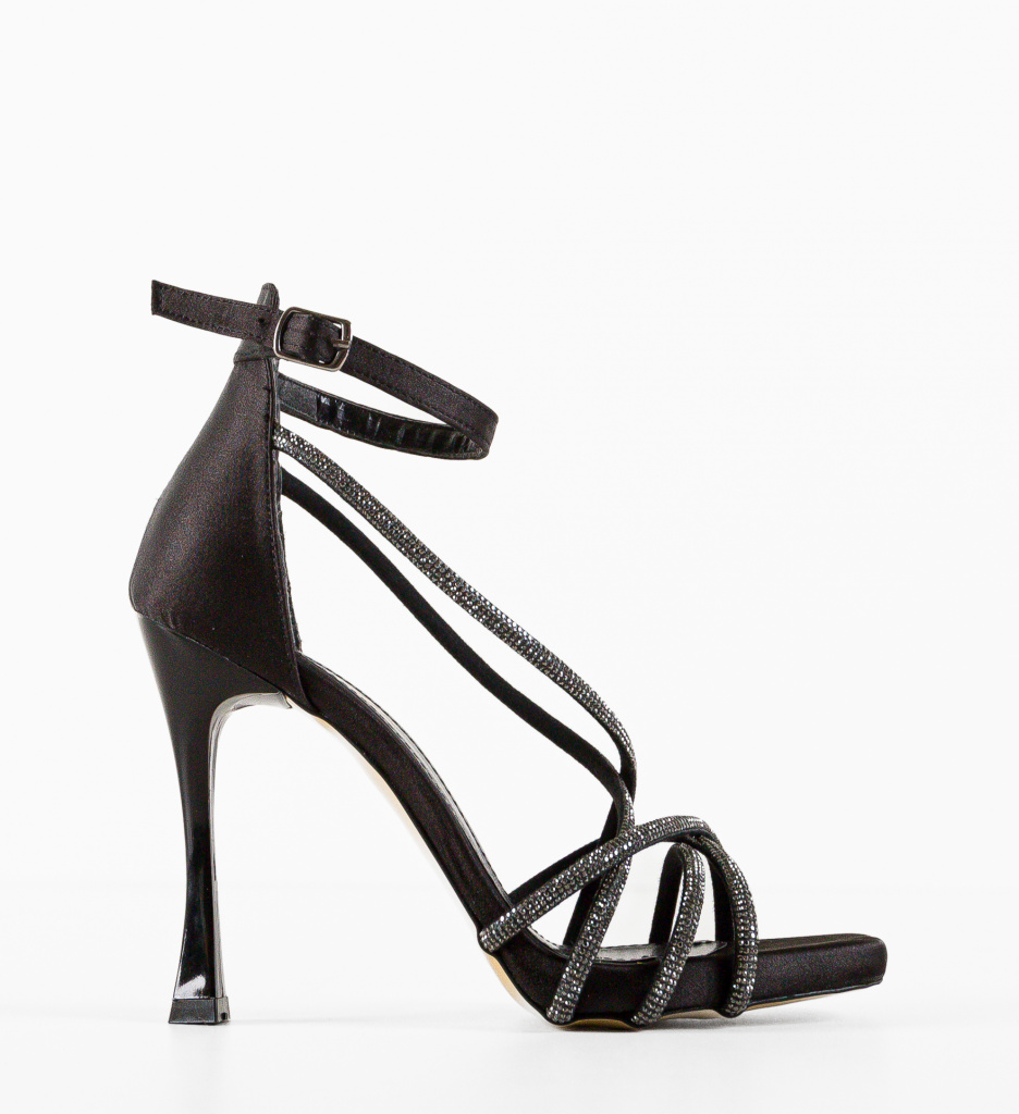 Sandale cu toc Guny Negre - Eleganță și Stil - imagine 5