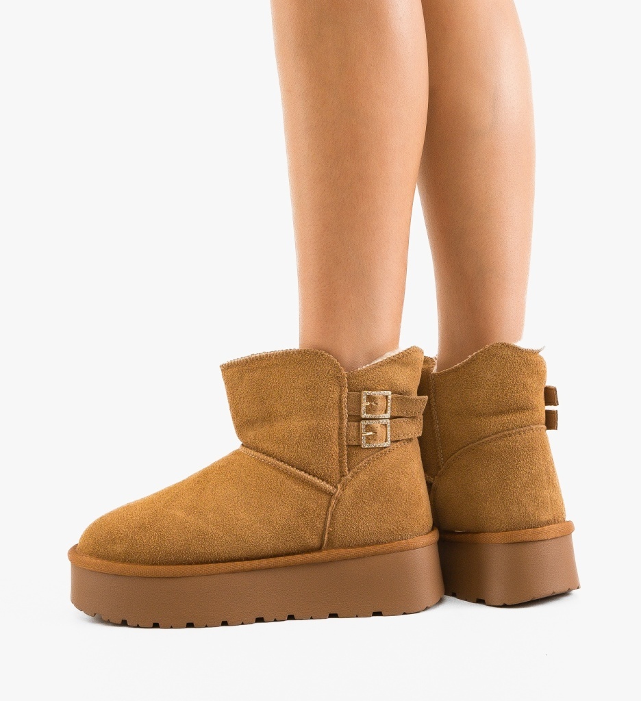 Cizme Ug Tieme Camel Depurtat - Confort & Stil - imagine 2