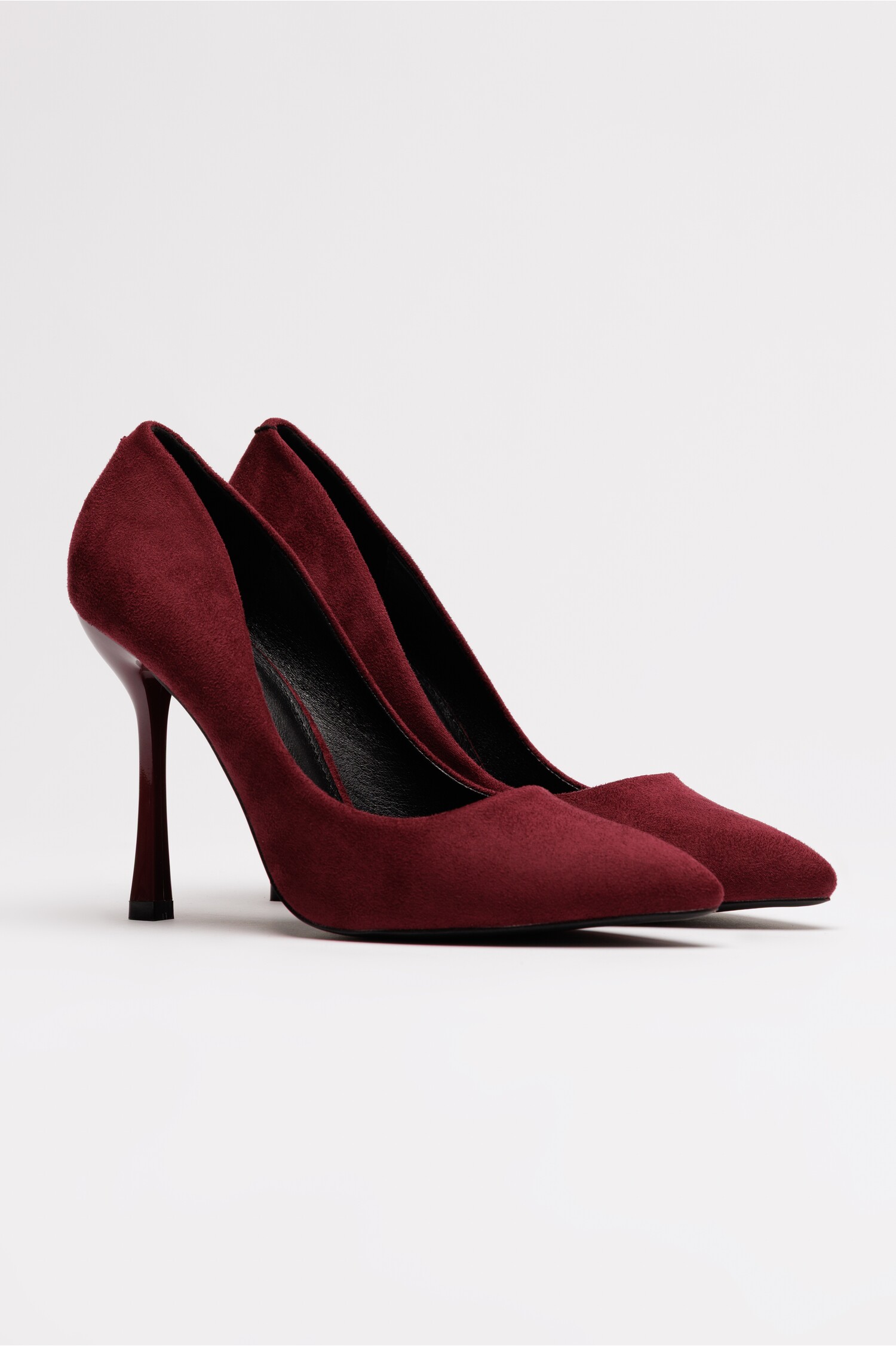 Pantofi Stiletto Visinii din Piele Întoarsă