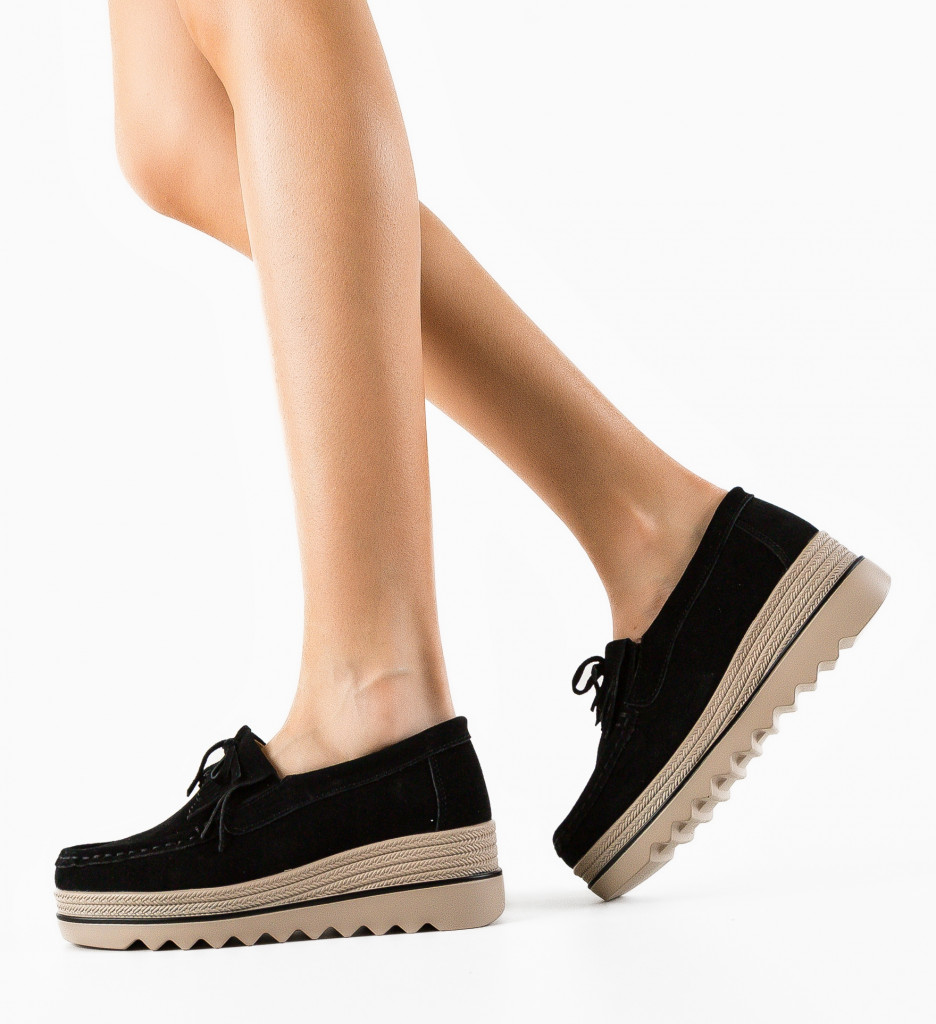 Pantofi Hipok Negri | Confort Zilnic Asigurat - imagine 2