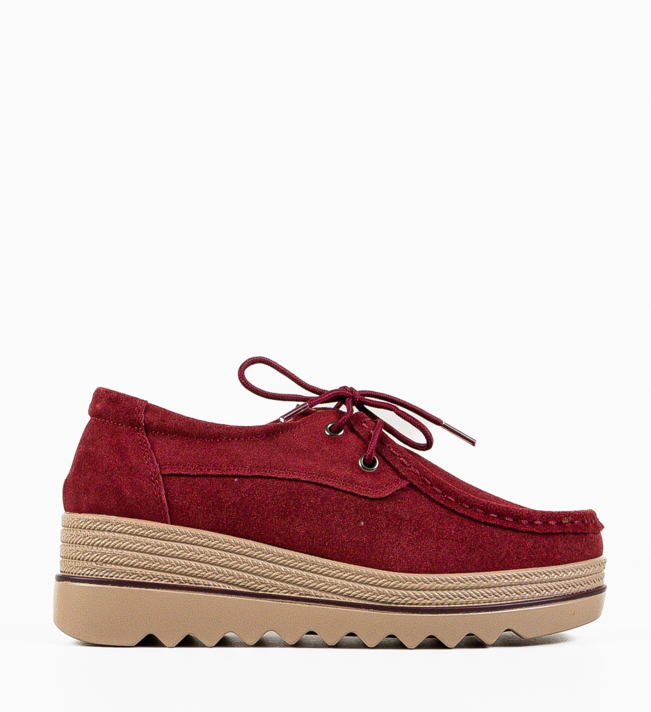 Pantofi Casual Sagrio Grena - Stil și Confort - imagine 4