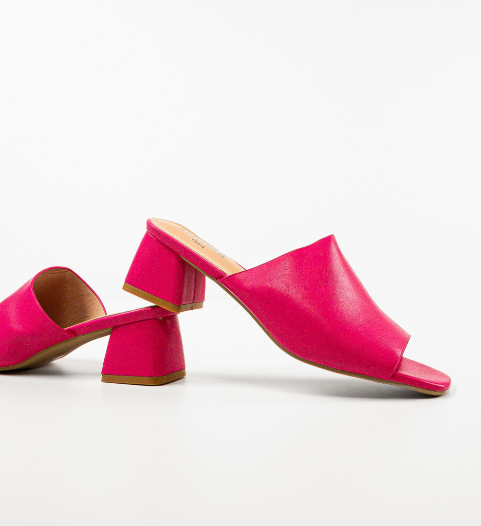 Saboti cu toc Bayane Fuchsia - Eleganță și Stil - imagine 6