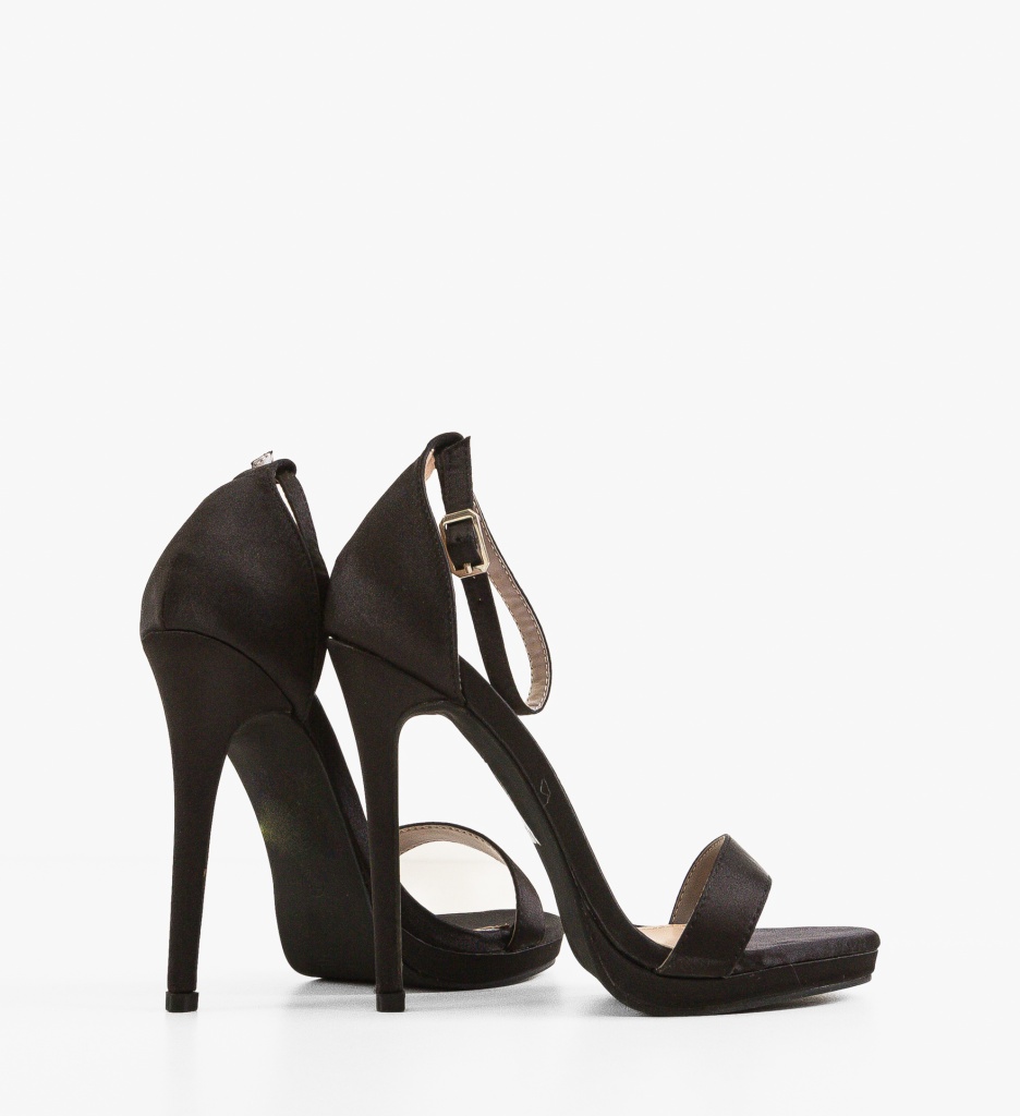 Sandale Cassie Negre cu Toc Elegante - imagine 3