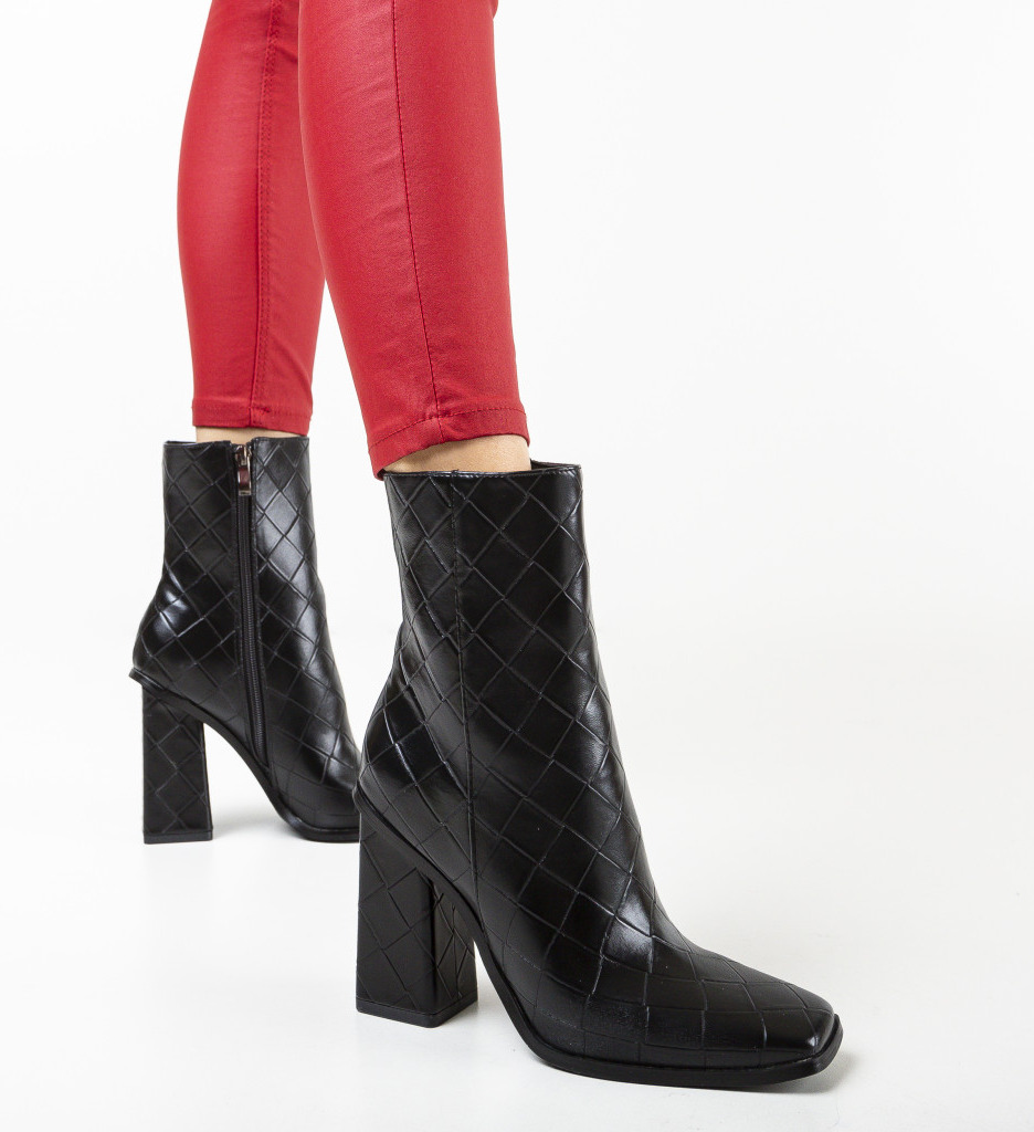 Botine Ebzera Negre - Eleganță și Stil - imagine 3