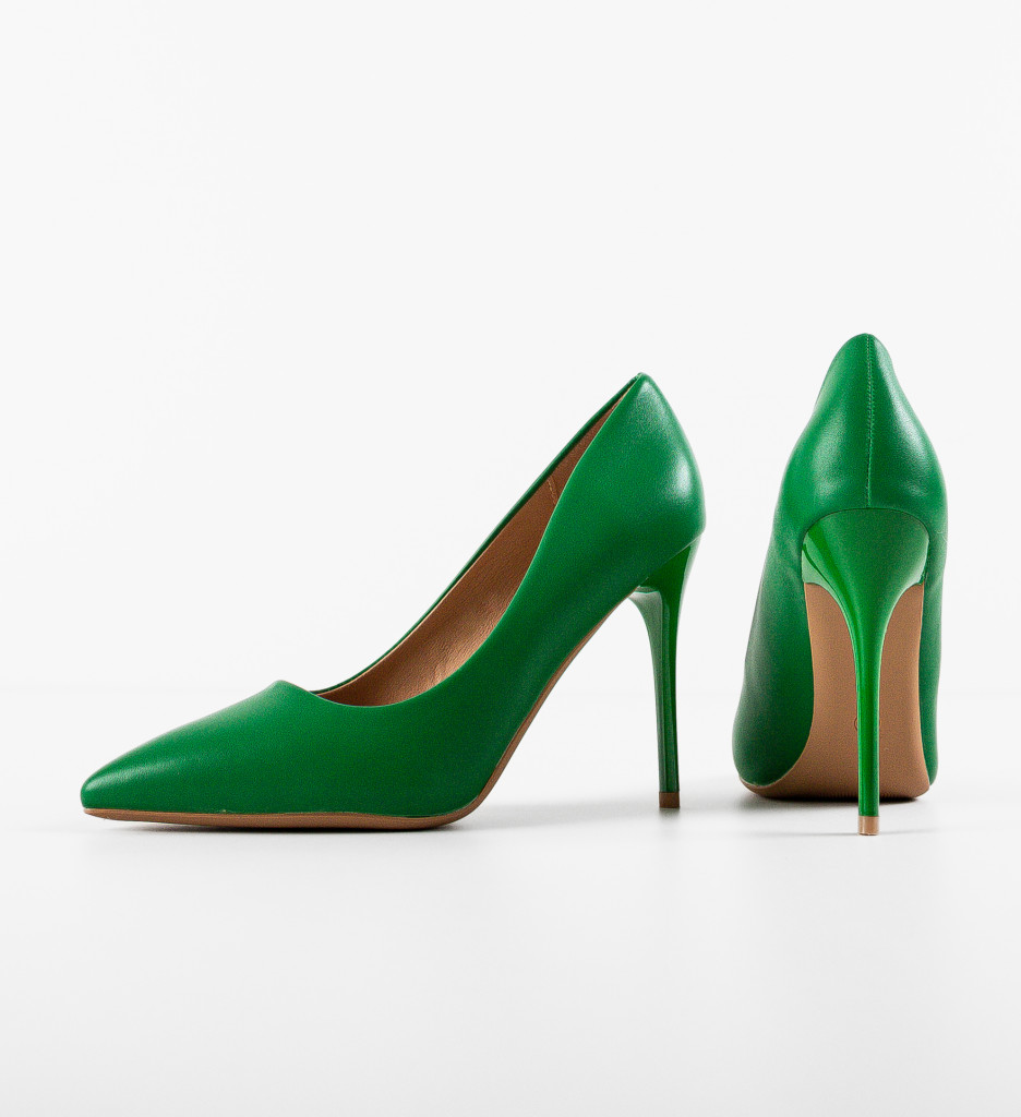 Pantofi Toc Oknam Verzi | Eleganță Asigurată - imagine 8