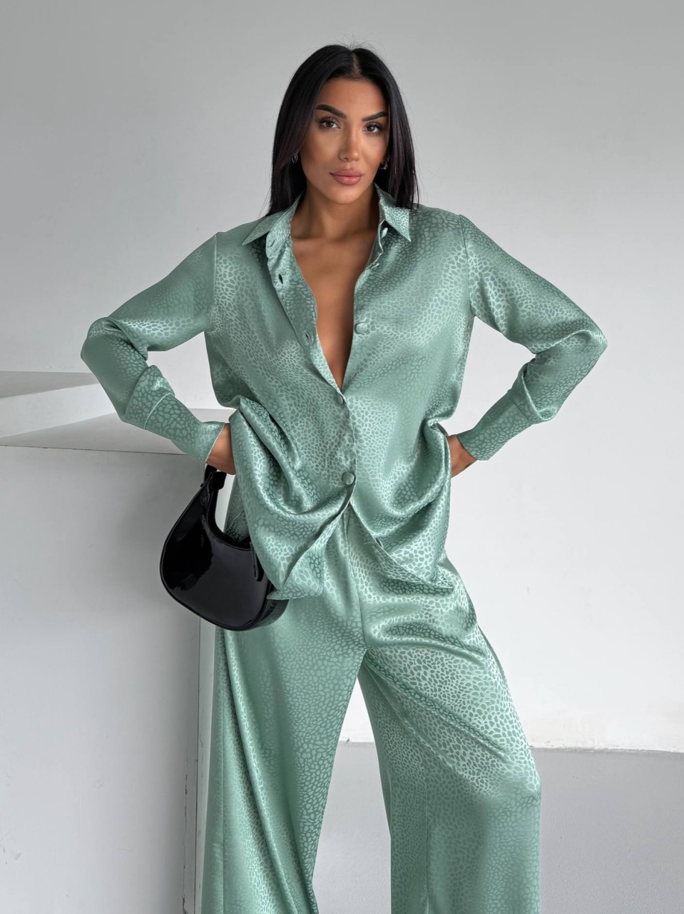 Set Pijama Dama 2 Piese Delis, Verde Menta - imagine 6