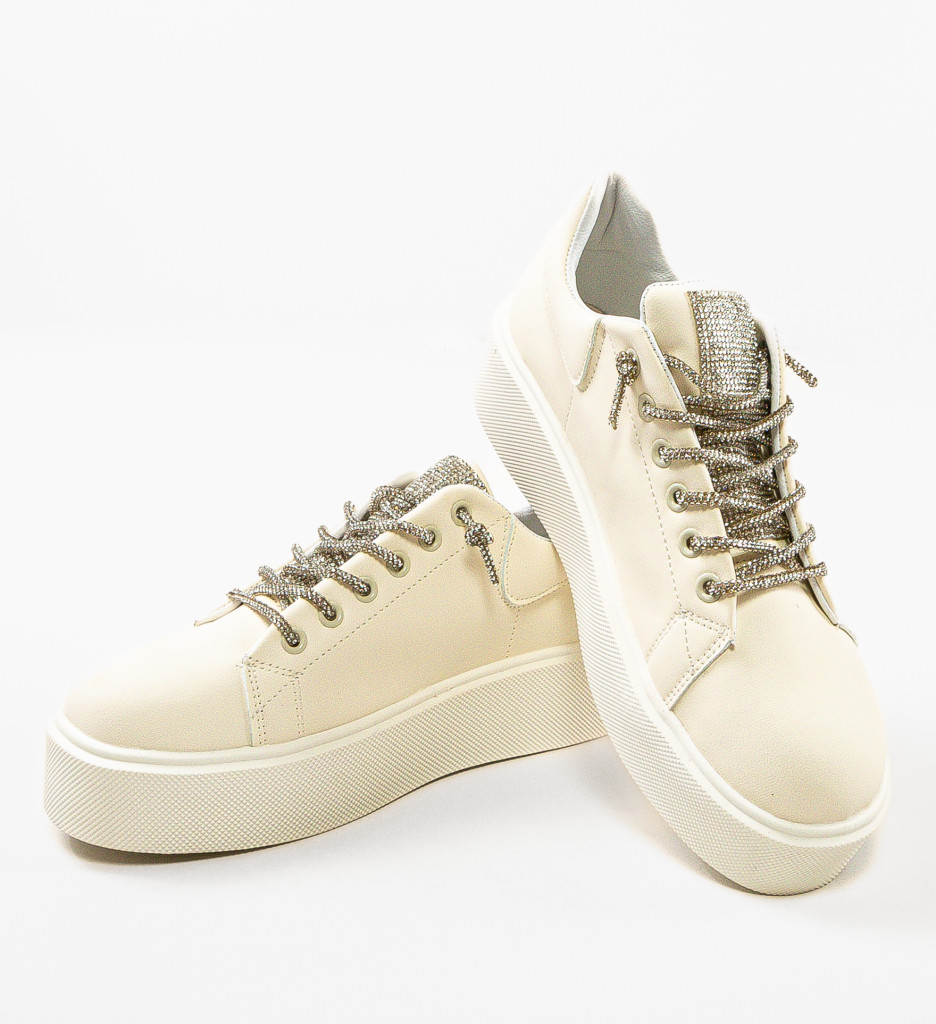 Sneakers Dama Laro Bej | Confort și Stil - imagine 6