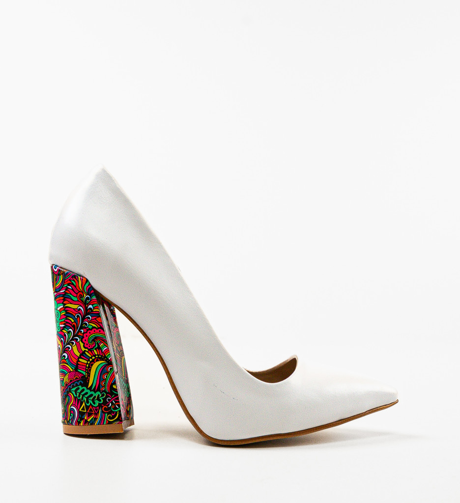 Pantofi Monina Albi - Eleganță și Stil - imagine 3