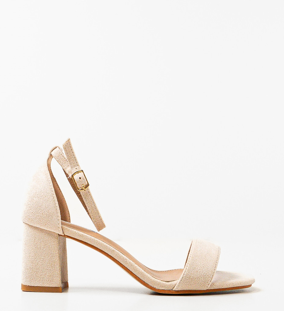 Sandale cu Toc Philomela Bej | Eleganță și Stil - imagine 3