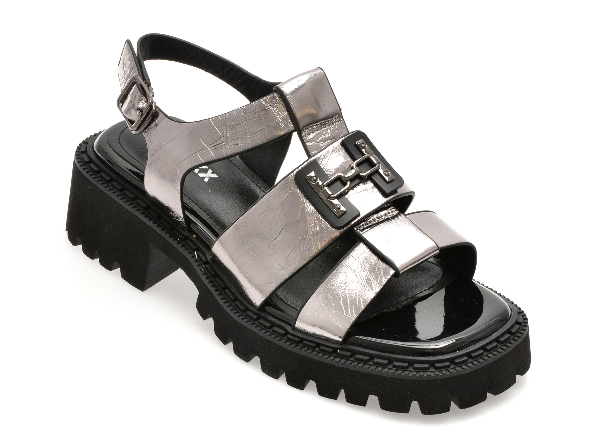 Sandale GRYXX Argintii din Piele Naturală - Eleganță
