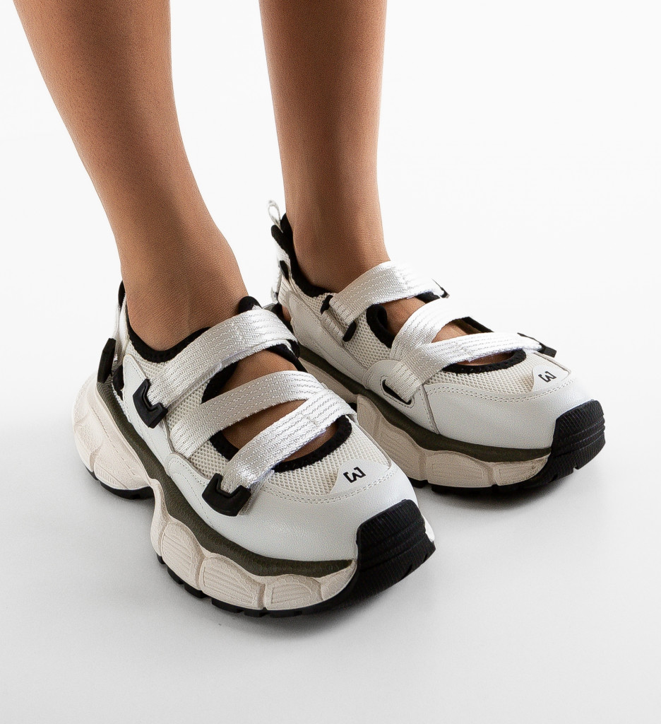 Sneakers Dama Ewiu Albi - Confort și Stil - imagine 5