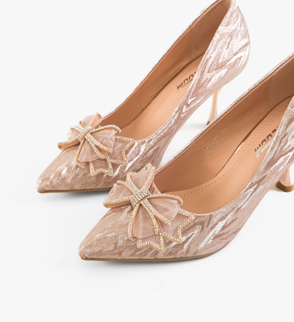 Pantofi Stiletto Teuni Aurii - Eleganță Maximă - imagine 7