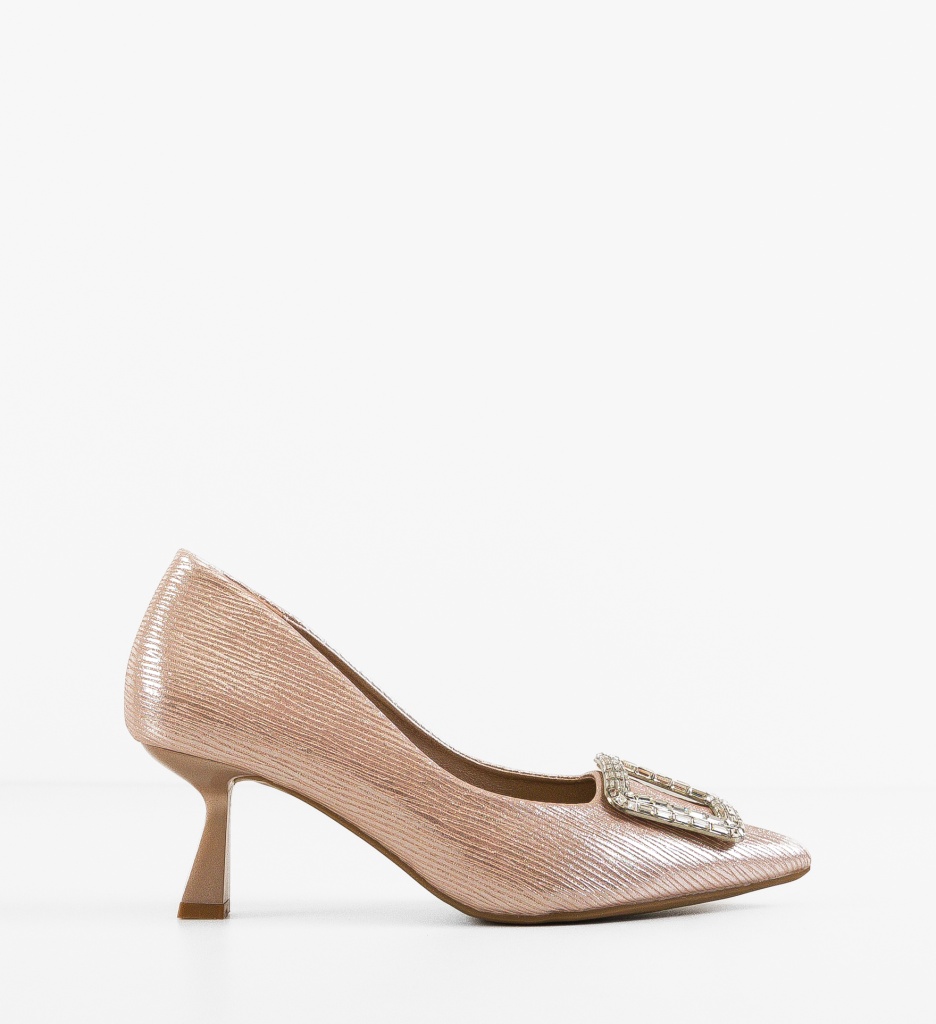 Pantofi cu Toc Chipili Aurii - Eleganță și Stil - imagine 6