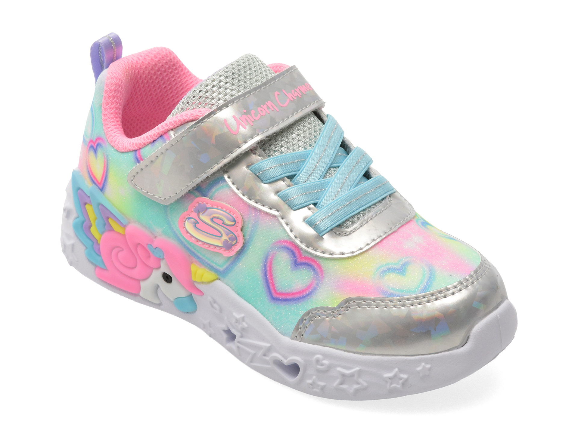 Pantofi Skechers Unicorn Charmer Argintii