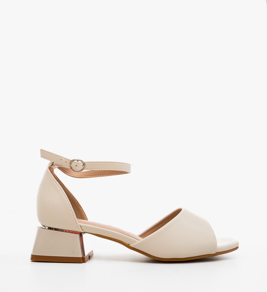 Sandale cu Toc Anabelle Albe - Eleganță Maximă - imagine 4