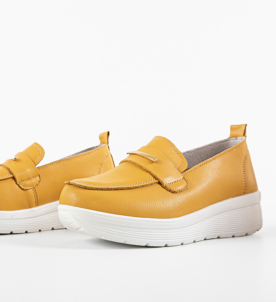 Pantofi Casual Vefra Galbeni | Stil și Confort - imagine 4