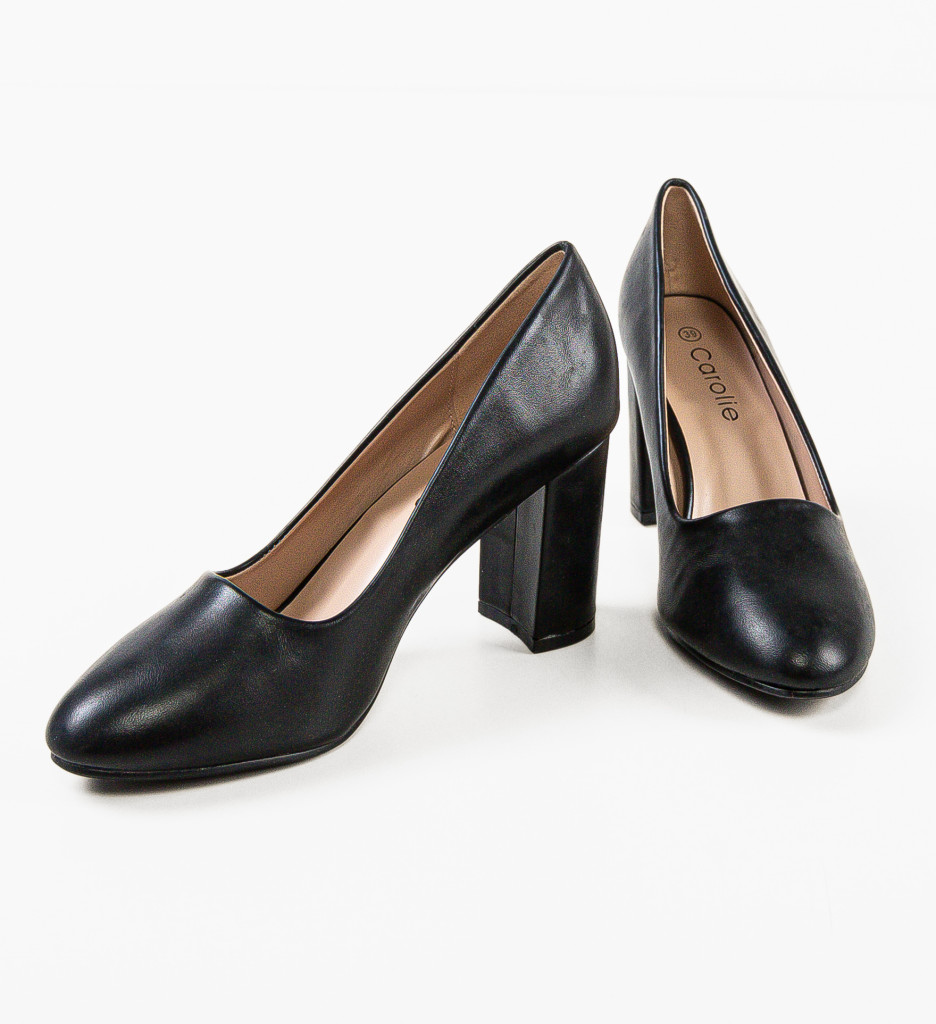 Pantofi Lorna Negri cu Toc - Eleganță Asigurată