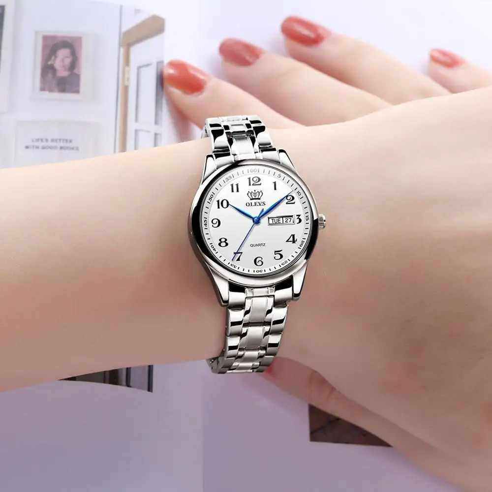 Ceas Dama Olevs CS1536 Argintiu Eleganta - imagine 2