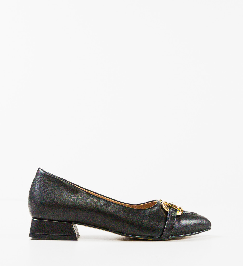 Pantofi Lipse Negri Eleganți cu Toc - imagine 6