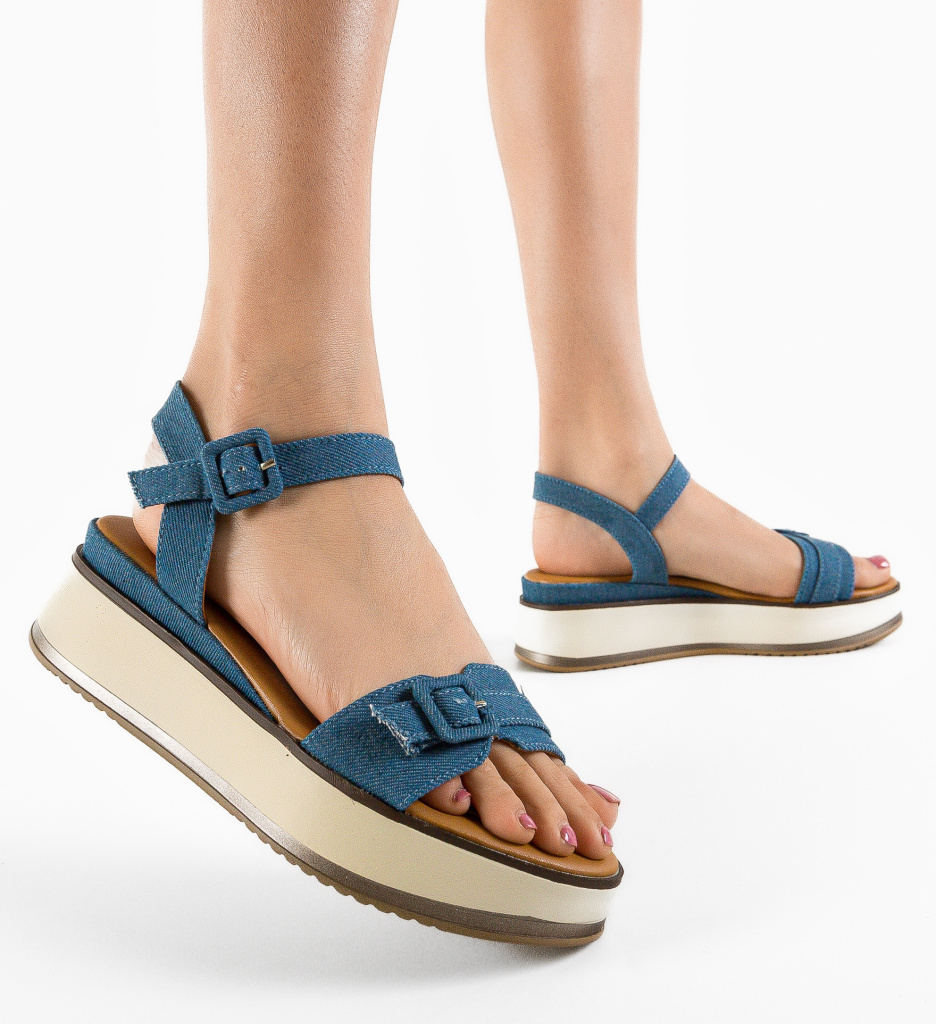Platforme Dama Albastre Said | Stil si Confort - imagine 3