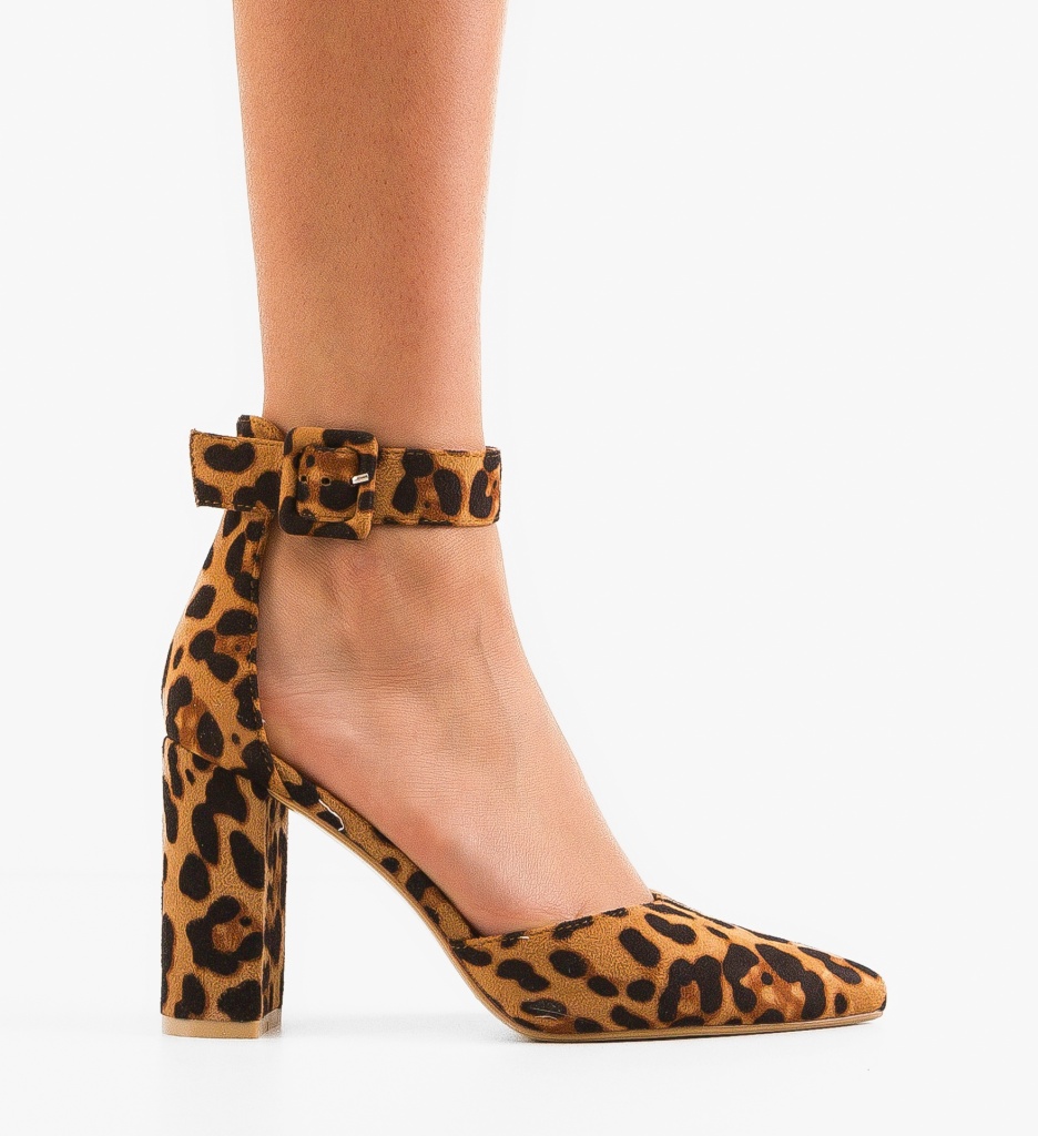 Pantofi dama Lam Leopard cu toc elegant - imagine 6