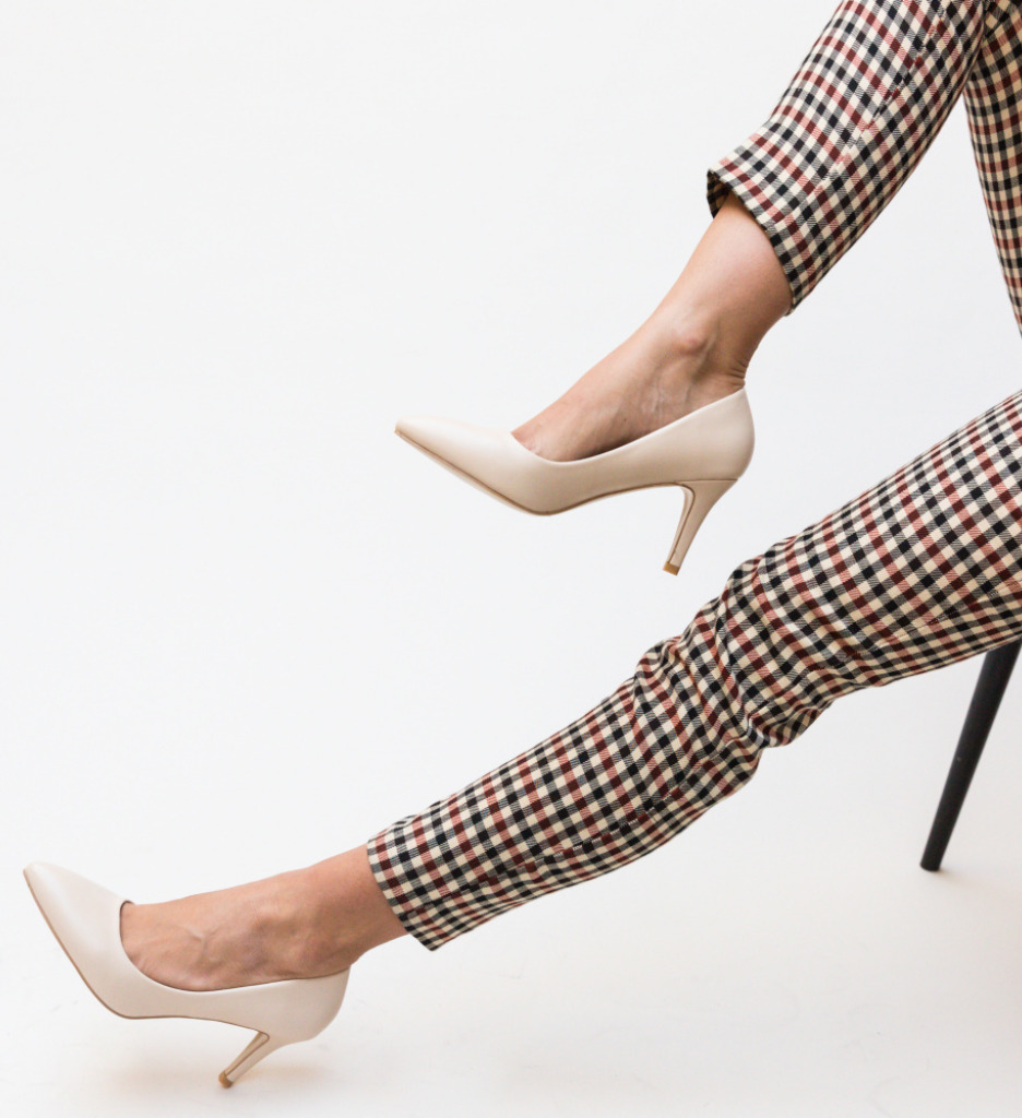 Pantofi Cheloo Bej - Toc elegant și confortabil - imagine 3