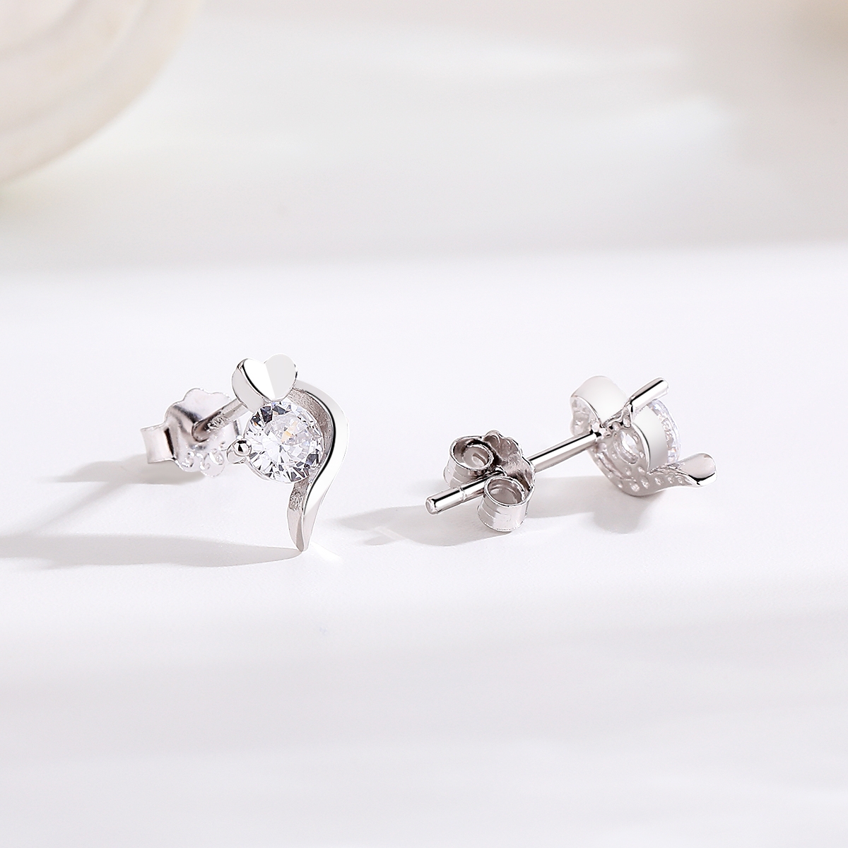 Cercei Argint Delis Inima | Design Elegant - imagine 3
