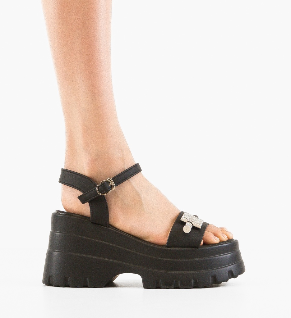 Platforme Dama Jujyju Negre - Stil Urban Modern - imagine 6