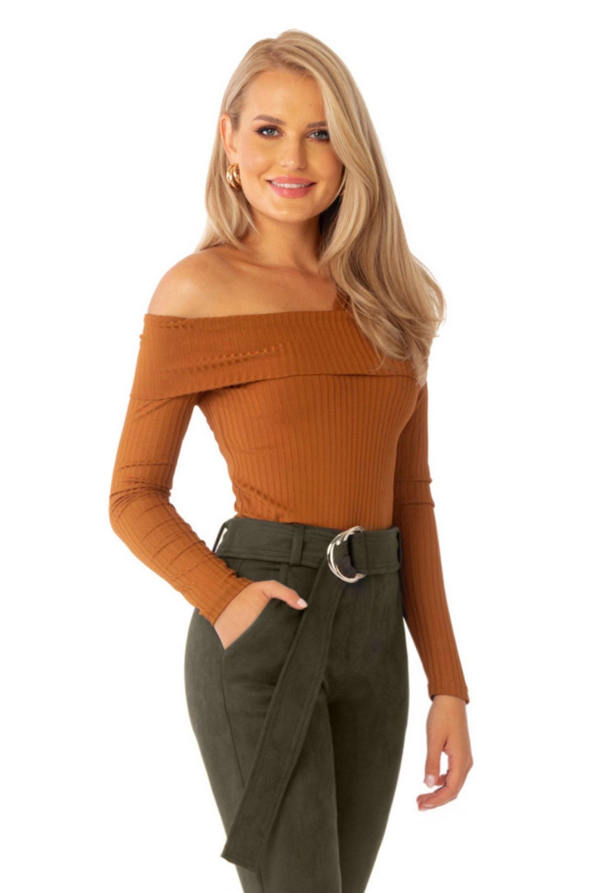 Bluza Pretty Girl Cambrata cu Umar Gol