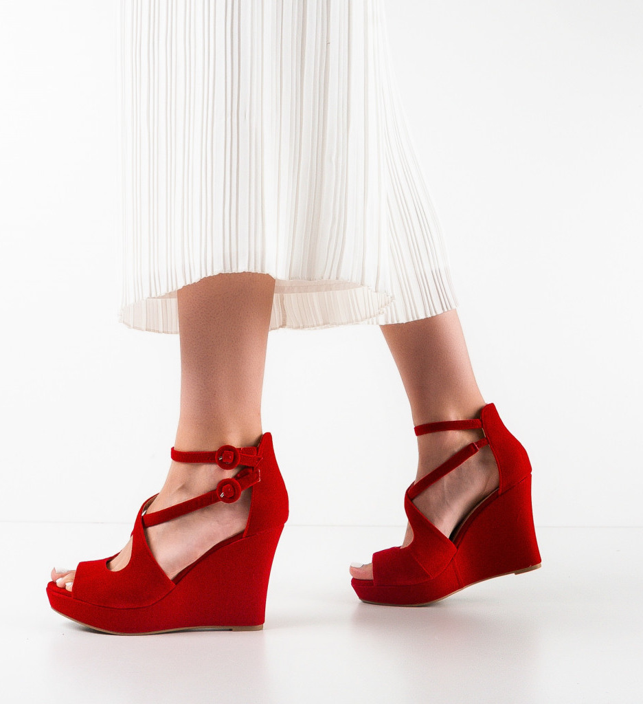 Platforme Dama Roj Rosii | Stil și Eleganță - imagine 2