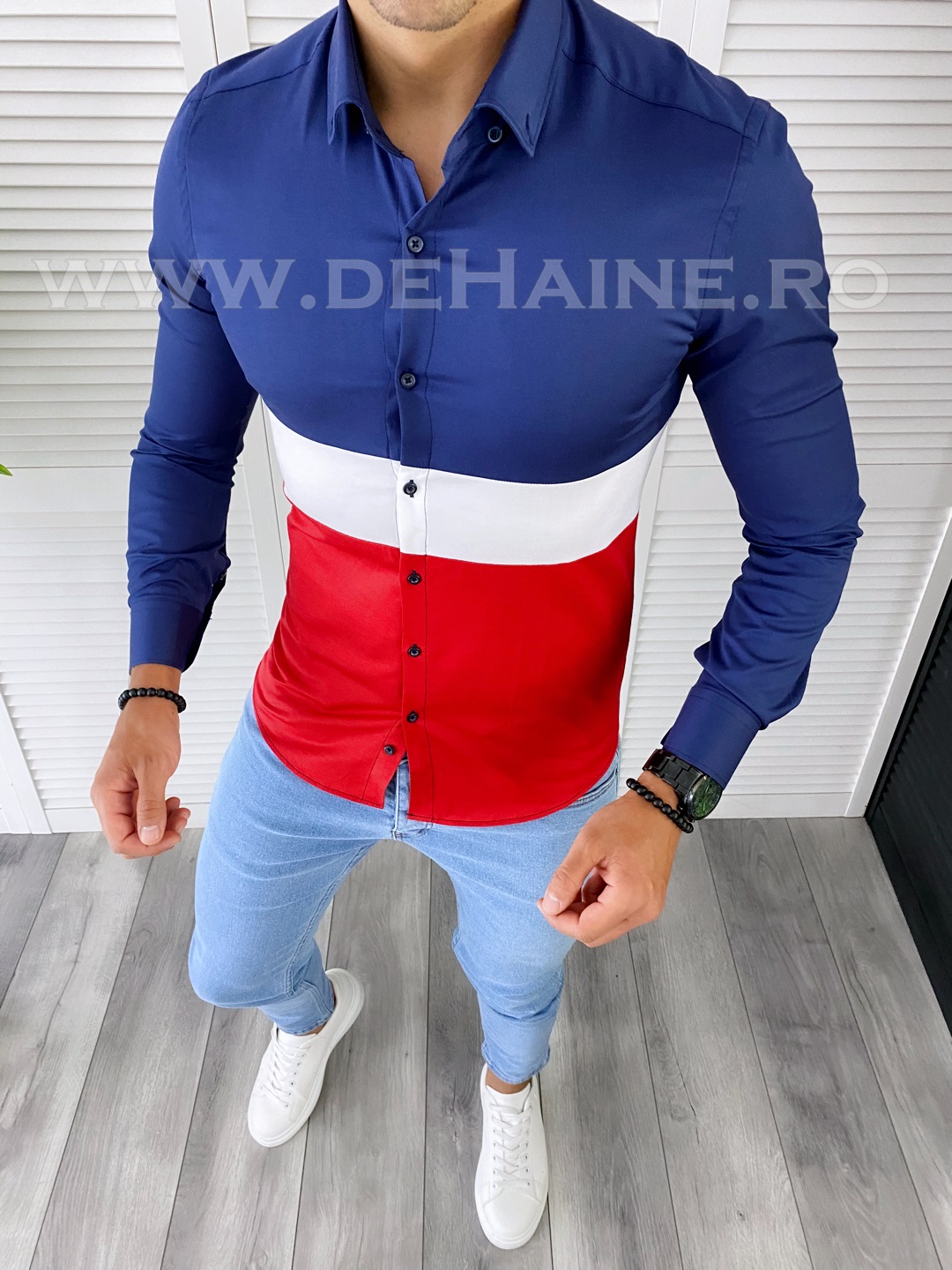Cămăși Bărbați Slim Fit Elegant B4971