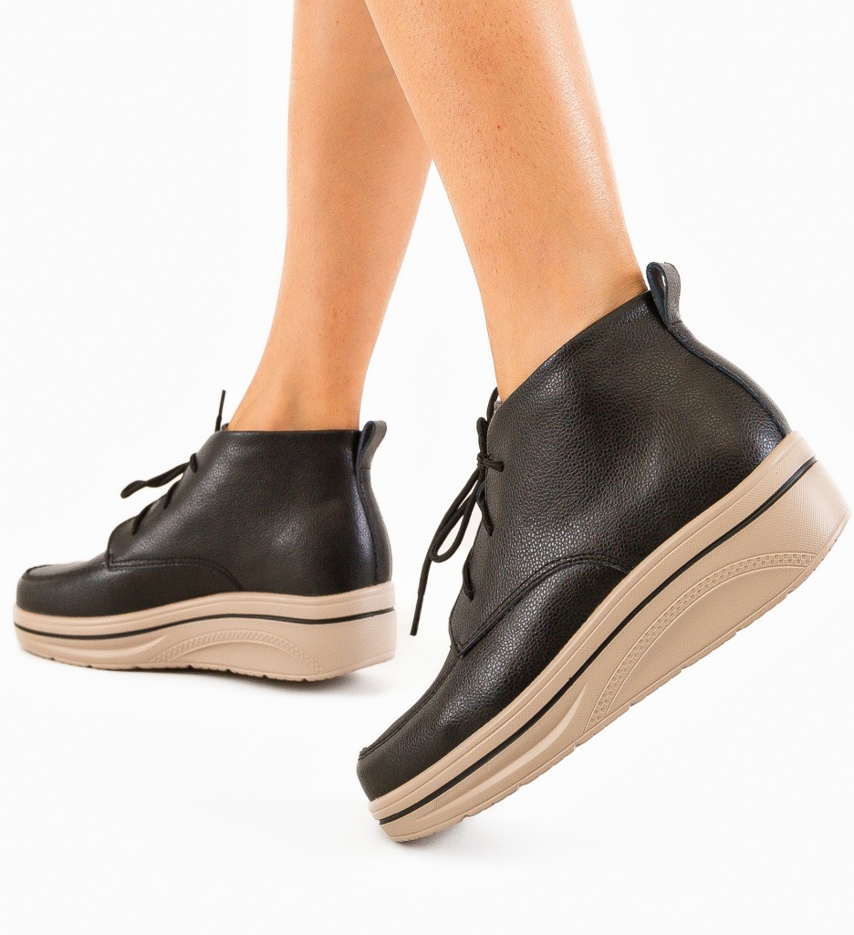 Pantofi Bergamon Negri - Confort și Stil Casual - imagine 5