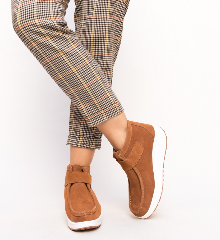 Pantofi Casual Misha Camel - Confort și Eleganță - imagine 3