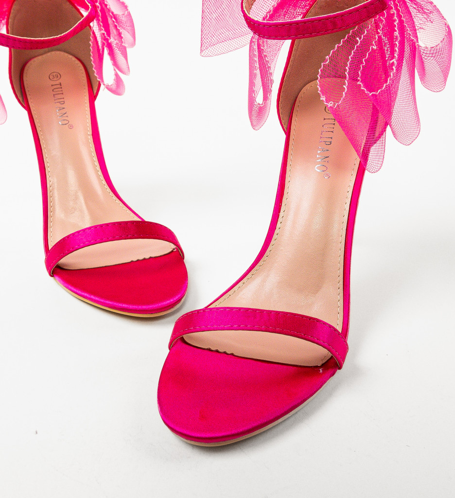 Sandale Narmer Fuchsia cu Toc Elegant - imagine 6