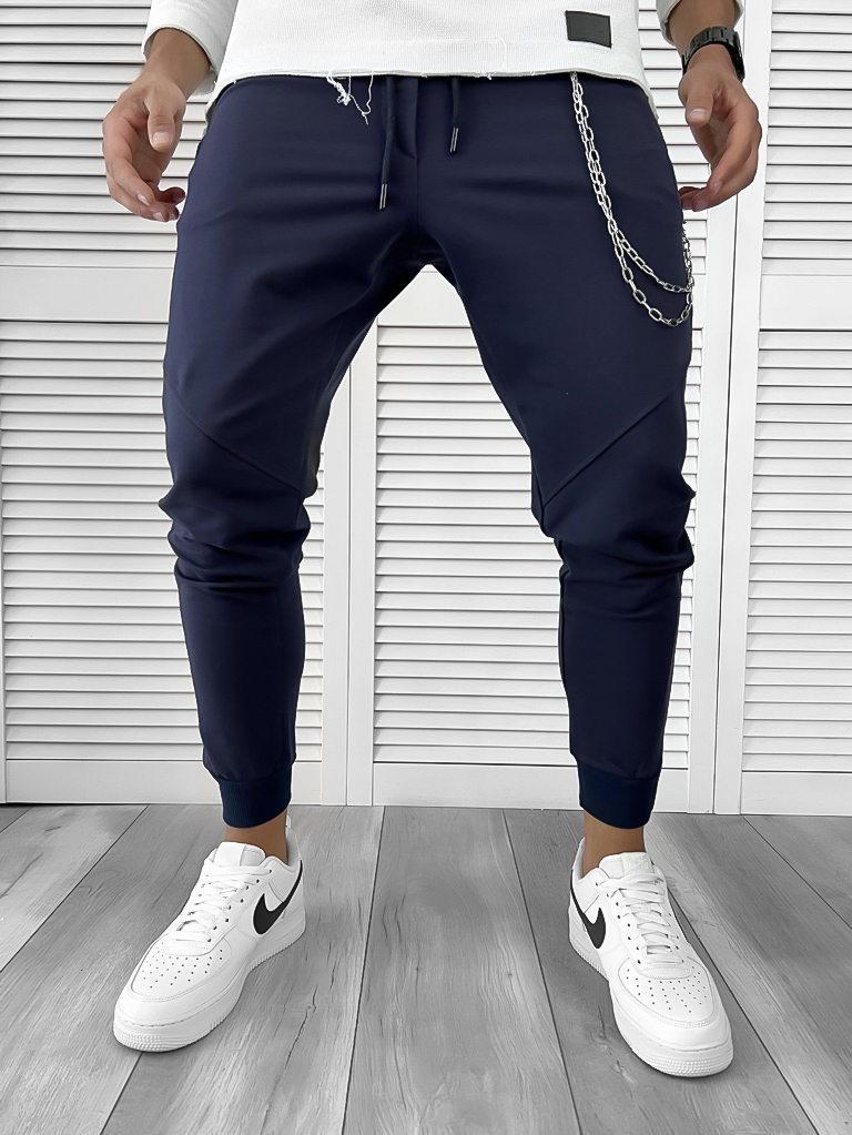 Pantaloni Trening Conici Bleumarin | Stil și Confort