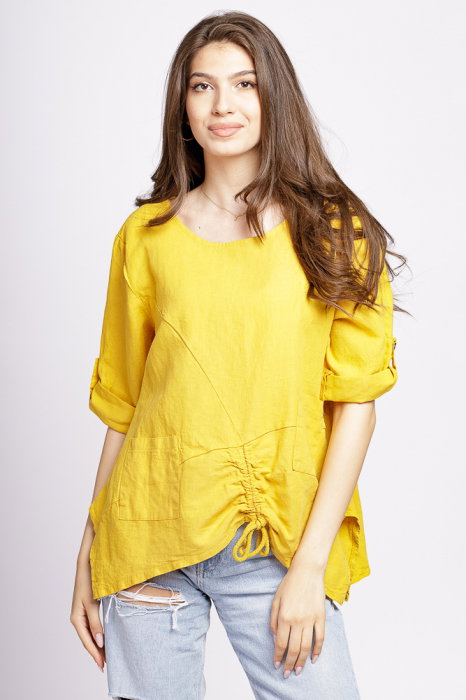 Bluza In Galbena Asimetrica Shopika