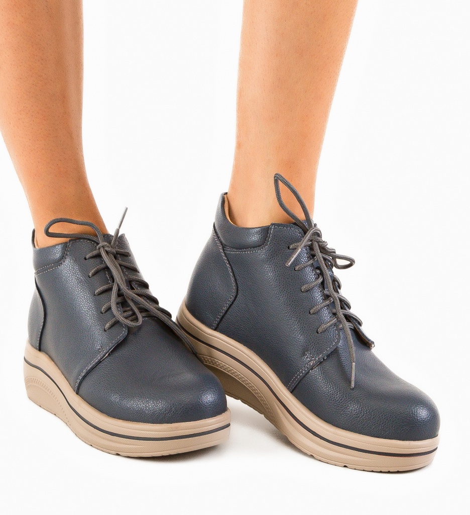 Pantofi Casual Palerma Gri - Confort & Stil - imagine 3