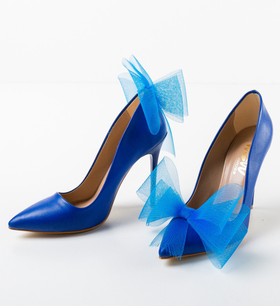 Pantofi dama Merlyn Bleumarin cu Toc Eleganți - imagine 6