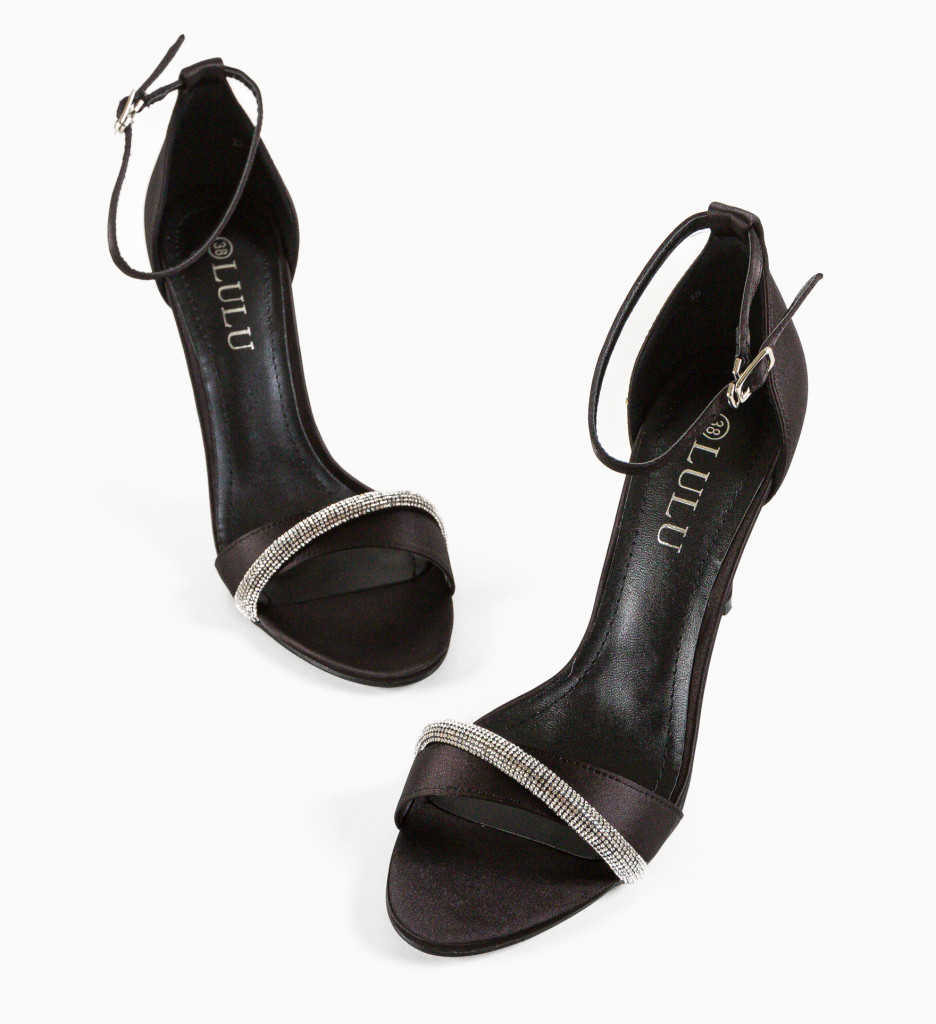 Sandale Dama Daddy Negre cu Toc Elegante - imagine 11